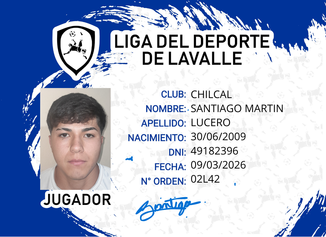 Foto carnet LUCERO, SANTIAGO MARTIN