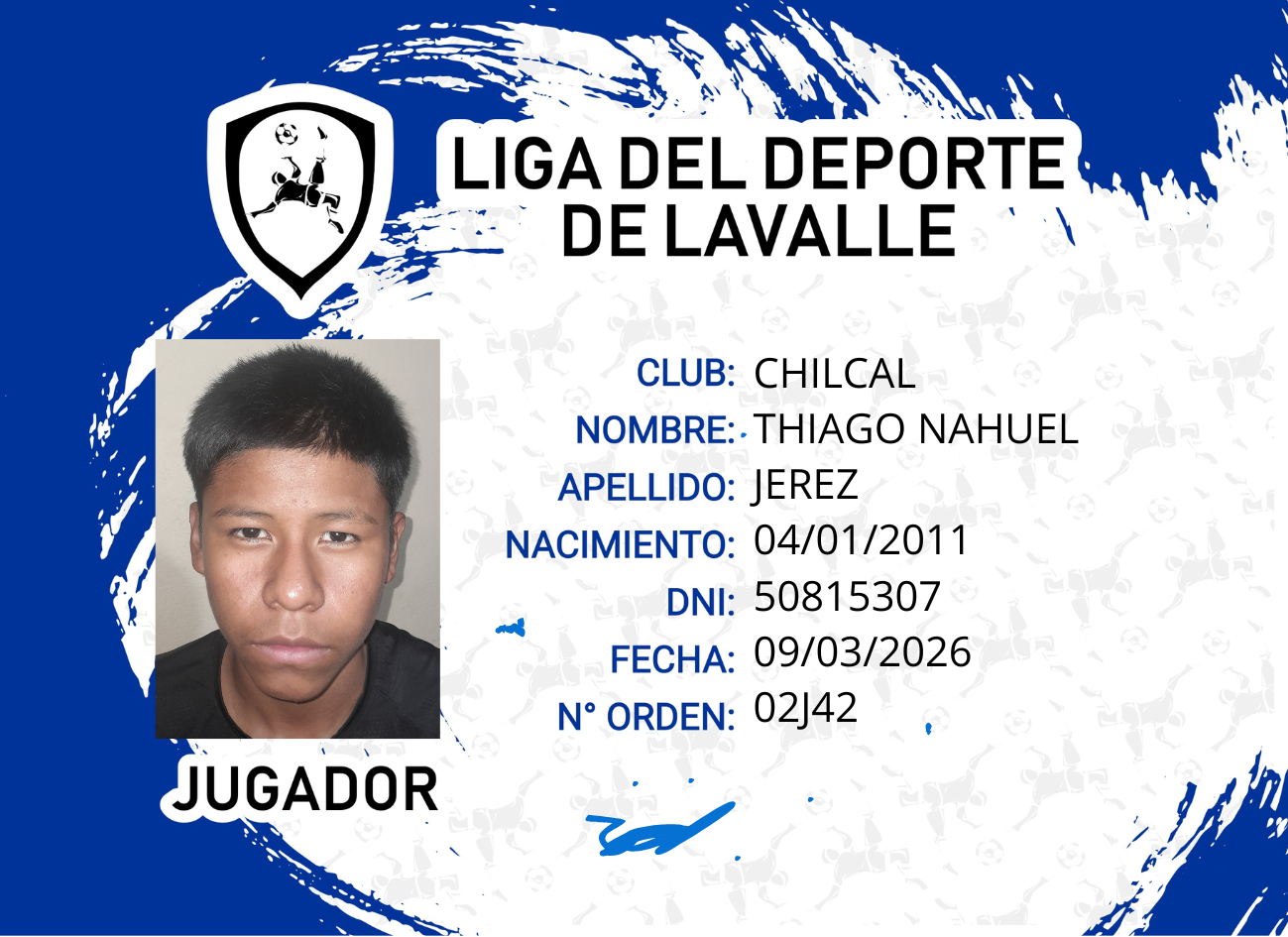 Foto carnet JEREZ, THIAGO NAHUEL