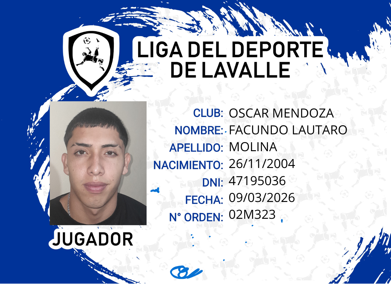 Foto carnet MOLINA, FACUNDO LAUTARO