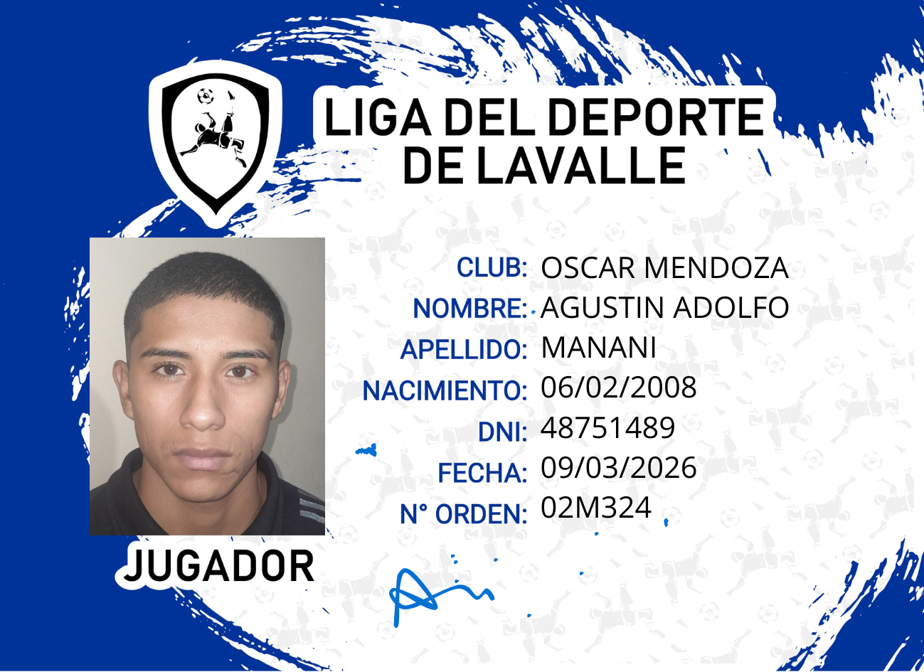 Foto carnet MAMANÍ, AGUSTIN ADOLFO