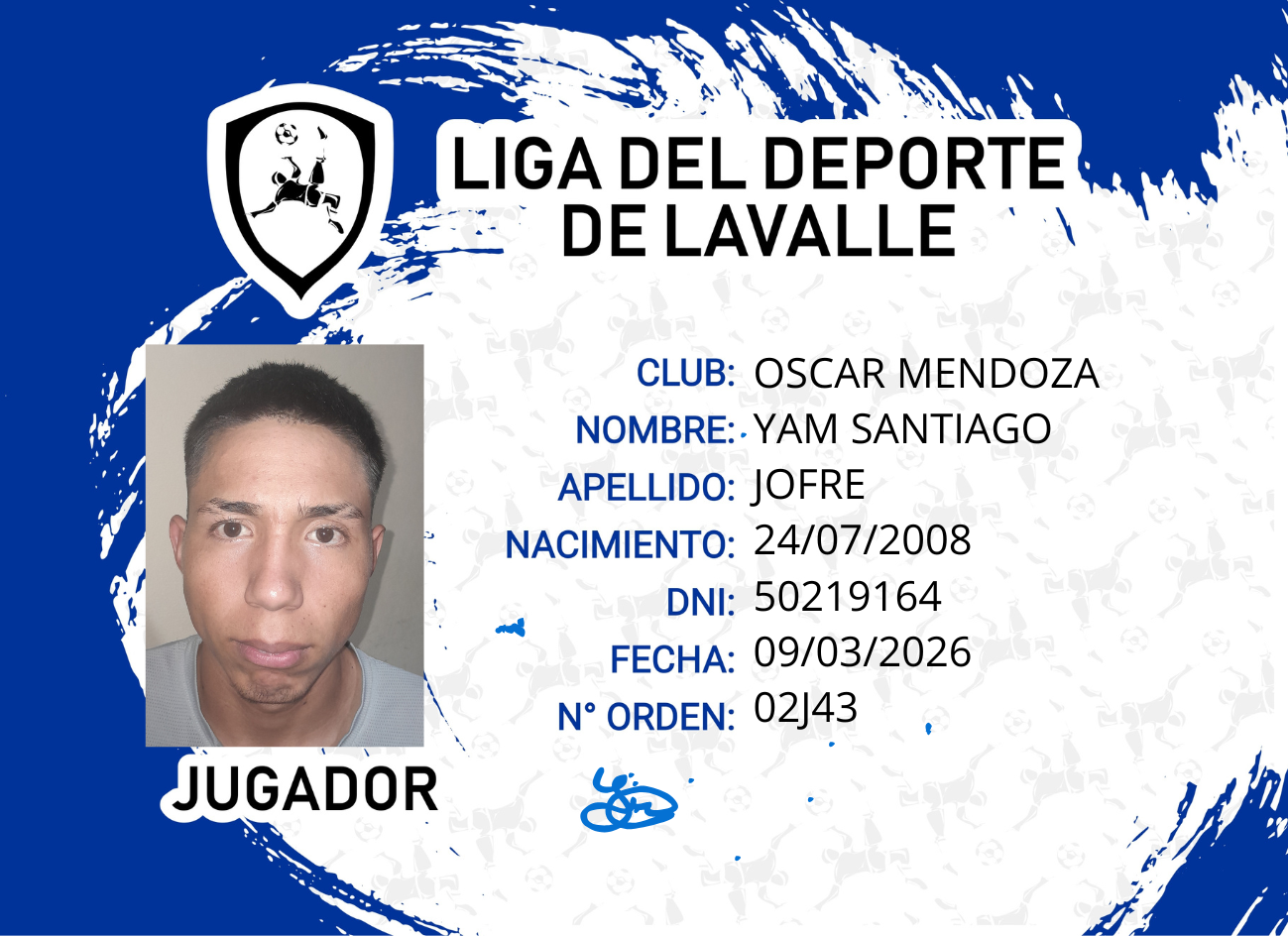 Foto carnet JOFRE, YAM SANTIAGO