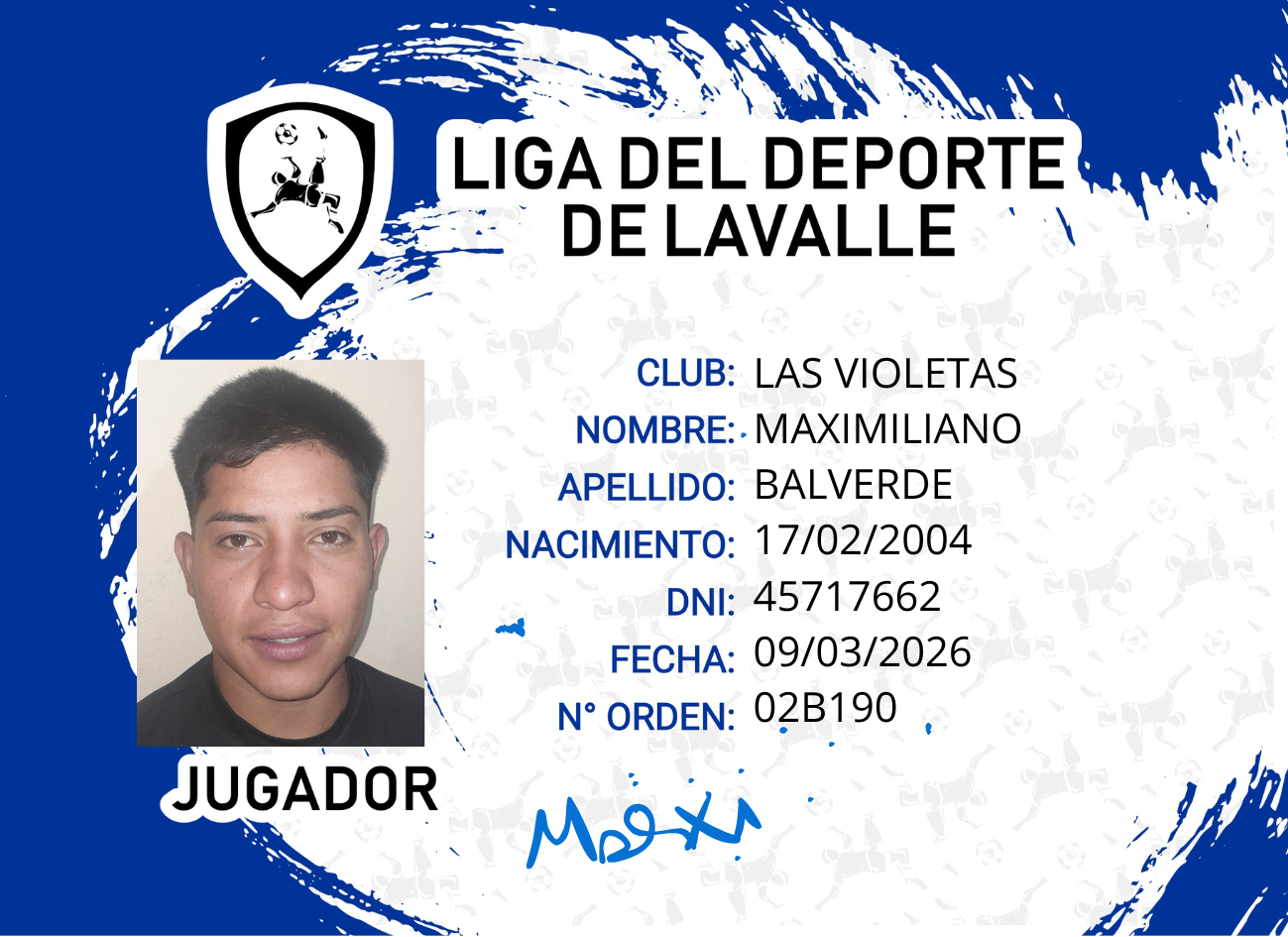 Foto carnet BALVERDE, MAXIMILIANO JOAQUÍN