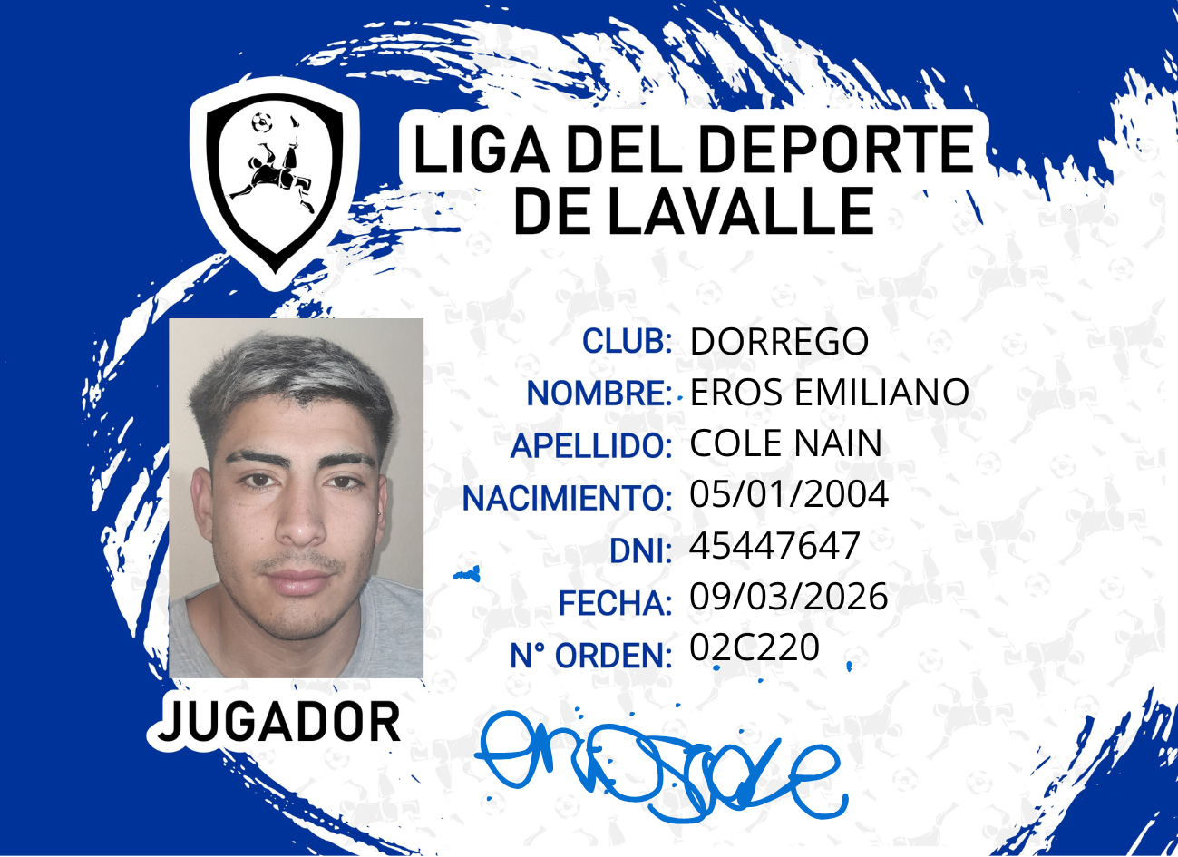 Foto carnet COLE NAIM, EROS EMILIANO