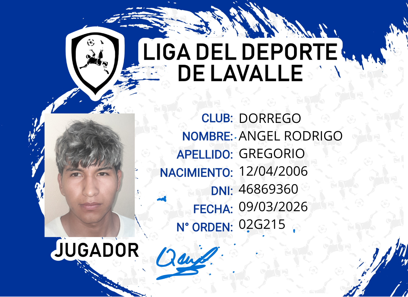 Foto carnet GREGORIO, ANGEL RODRIGO