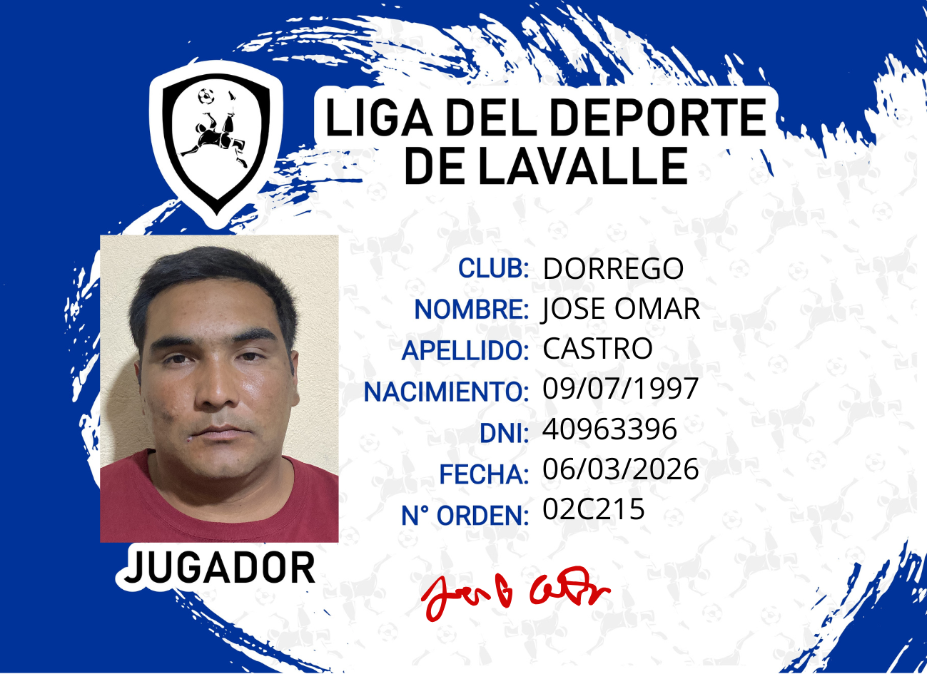 Foto carnet CASTRO JOSE OMAR