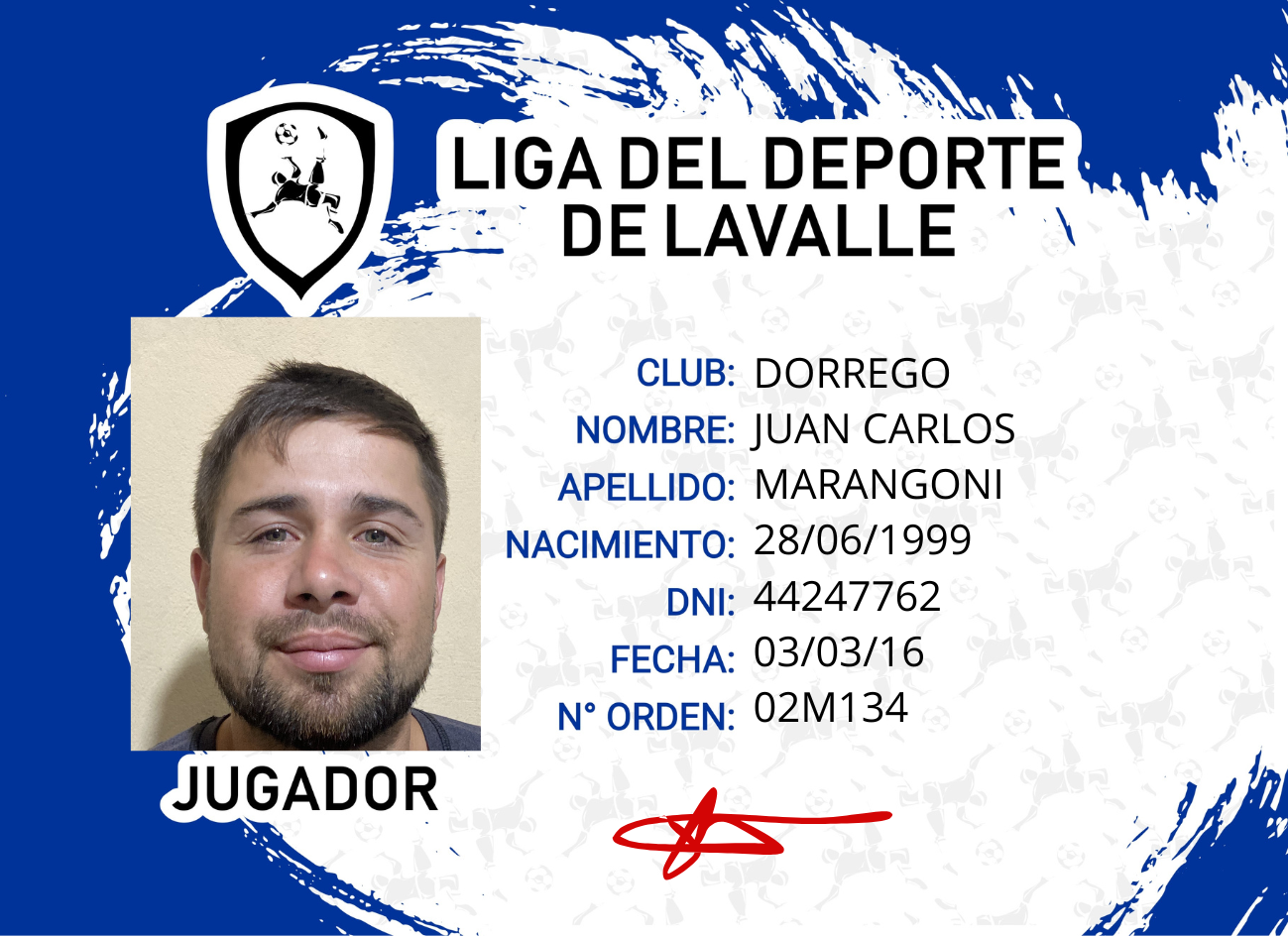 Foto carnet MARANGONI JUAN CARLOS