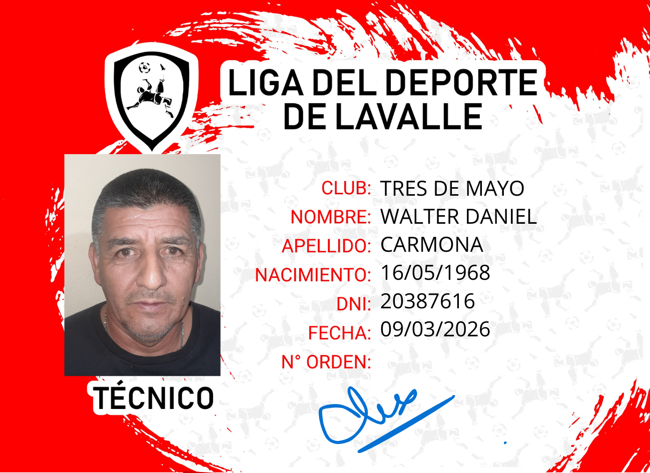 Foto carnet CARMONA, WALTER DANIEL