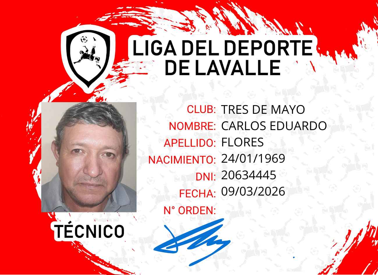 Foto carnet FLORES, CARLOS EDUARDO
