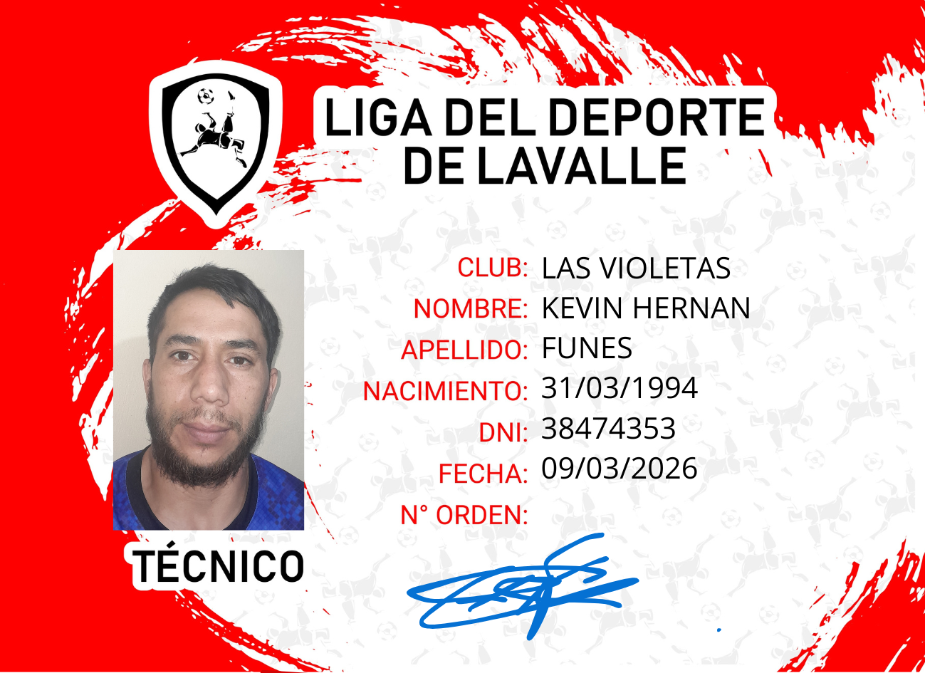 Foto carnet FUNES, KEVIN HERNAN