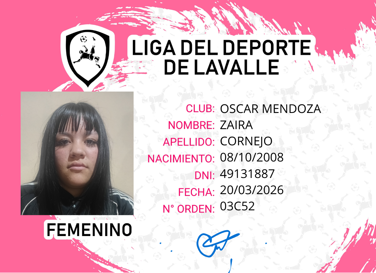 Foto carnet CORNEJO, ZAIRA