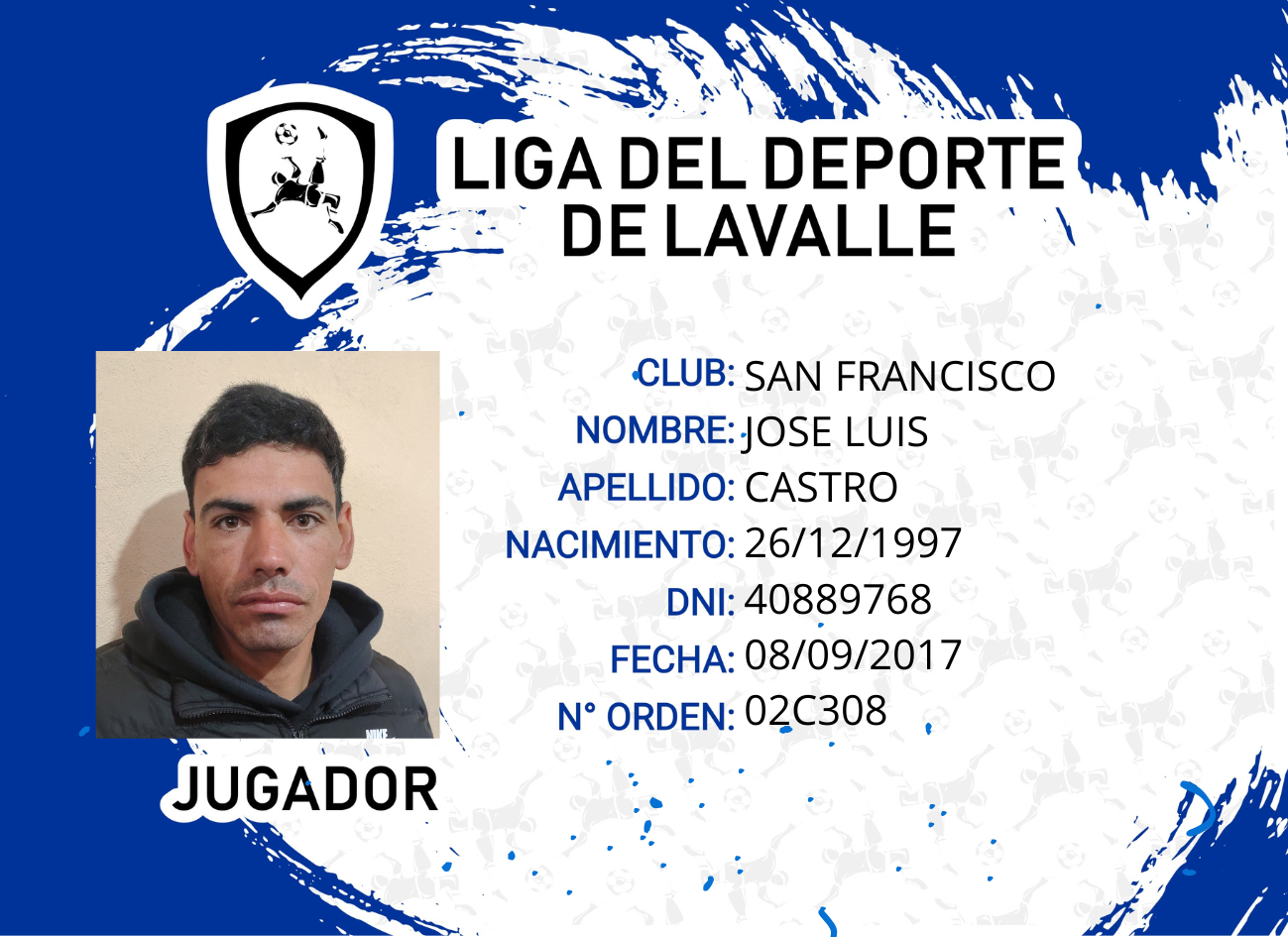 Foto carnet CASTRO JOSE LUIS 