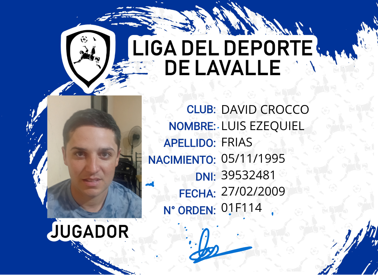 Foto carnet FRIAS, LUIS EZEQUIEL