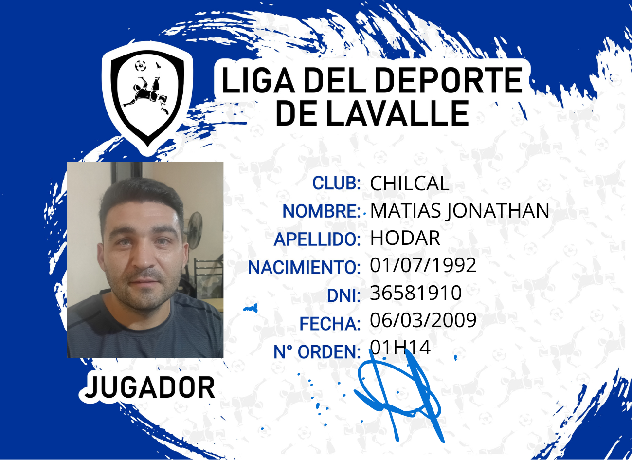 Foto carnet HODAR, MATIAS JONATHAN