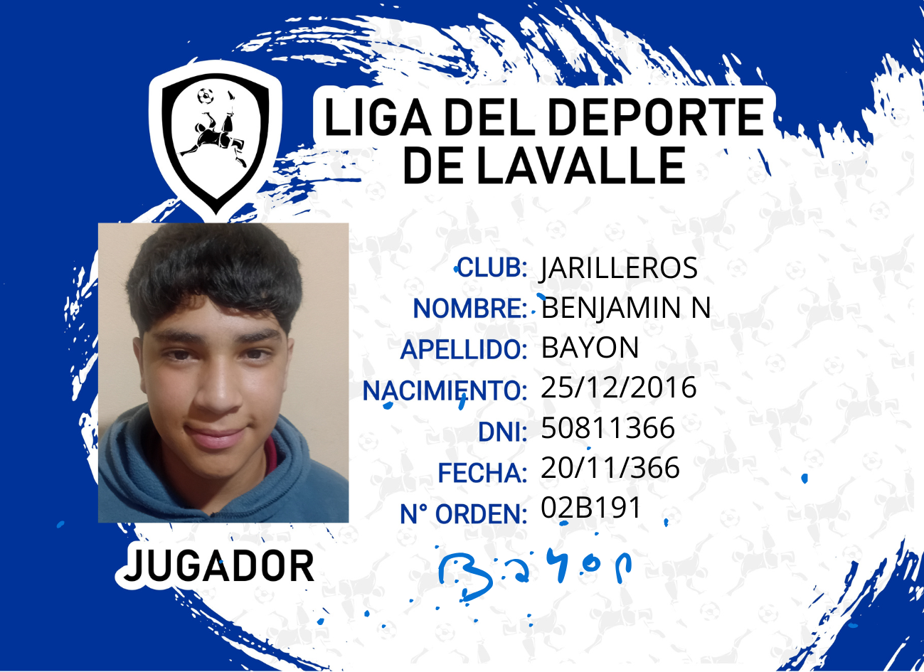 Foto carnet BAYON, BENJAMIN N