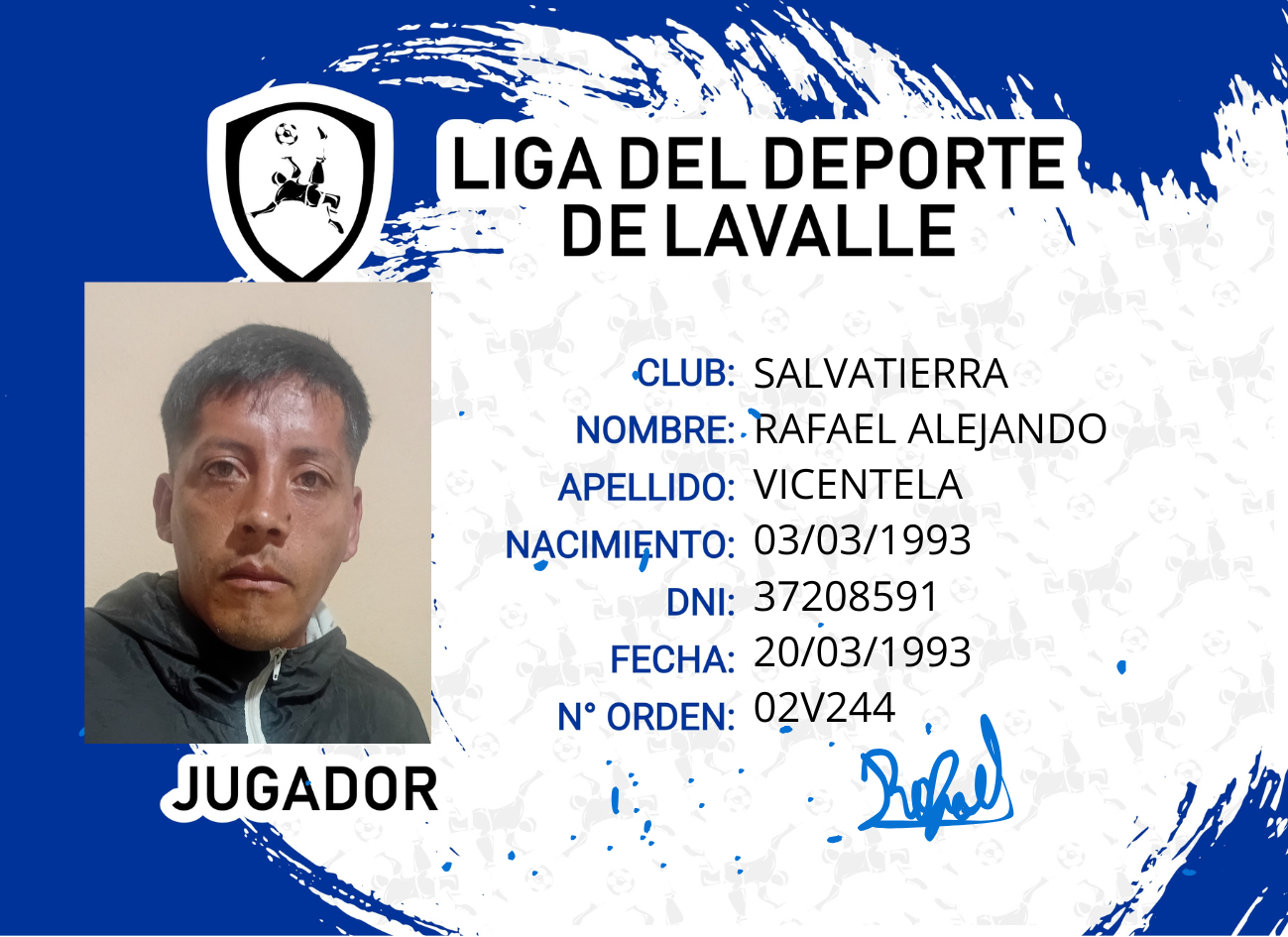 Foto carnet VICENTELA, RAFAEL ALEJANDRO