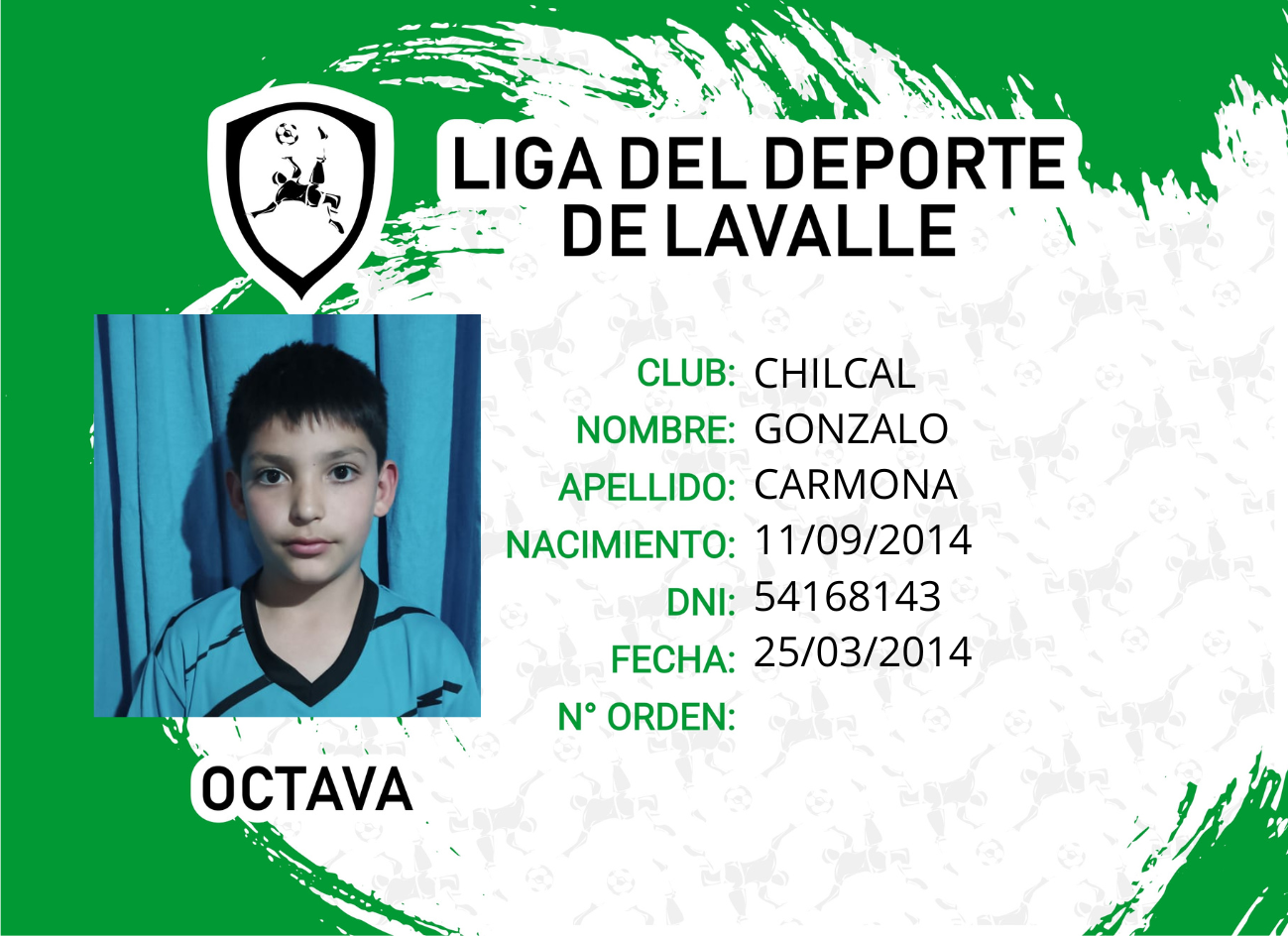 Foto carnet CARMONA, GONZALO