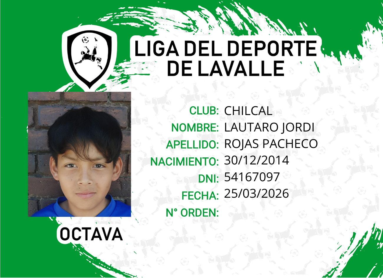 Foto carnet ROJAS PACHECO, LAUTARO JORDI