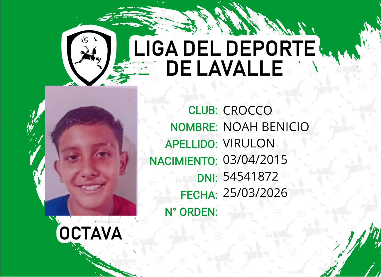 Foto carnet VIRULON, NOAH BENICIO