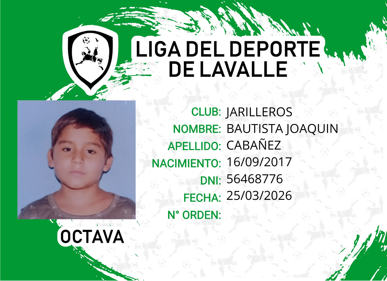 Foto carnet CABAÑEZ, BAUTISTA JOAQUIN