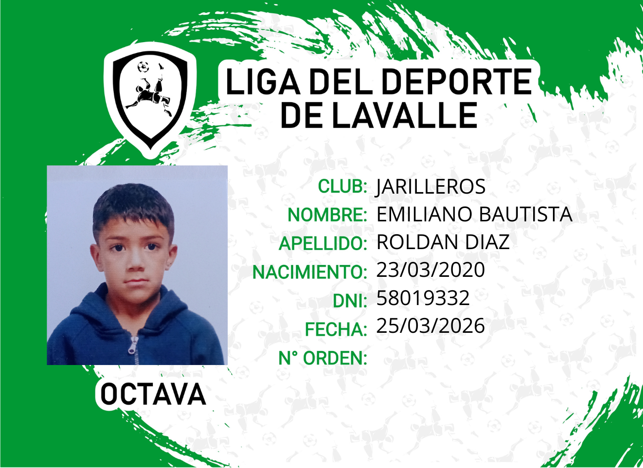 Foto carnet ROLDAN DIAZ, EMILIANO BAUTISTA