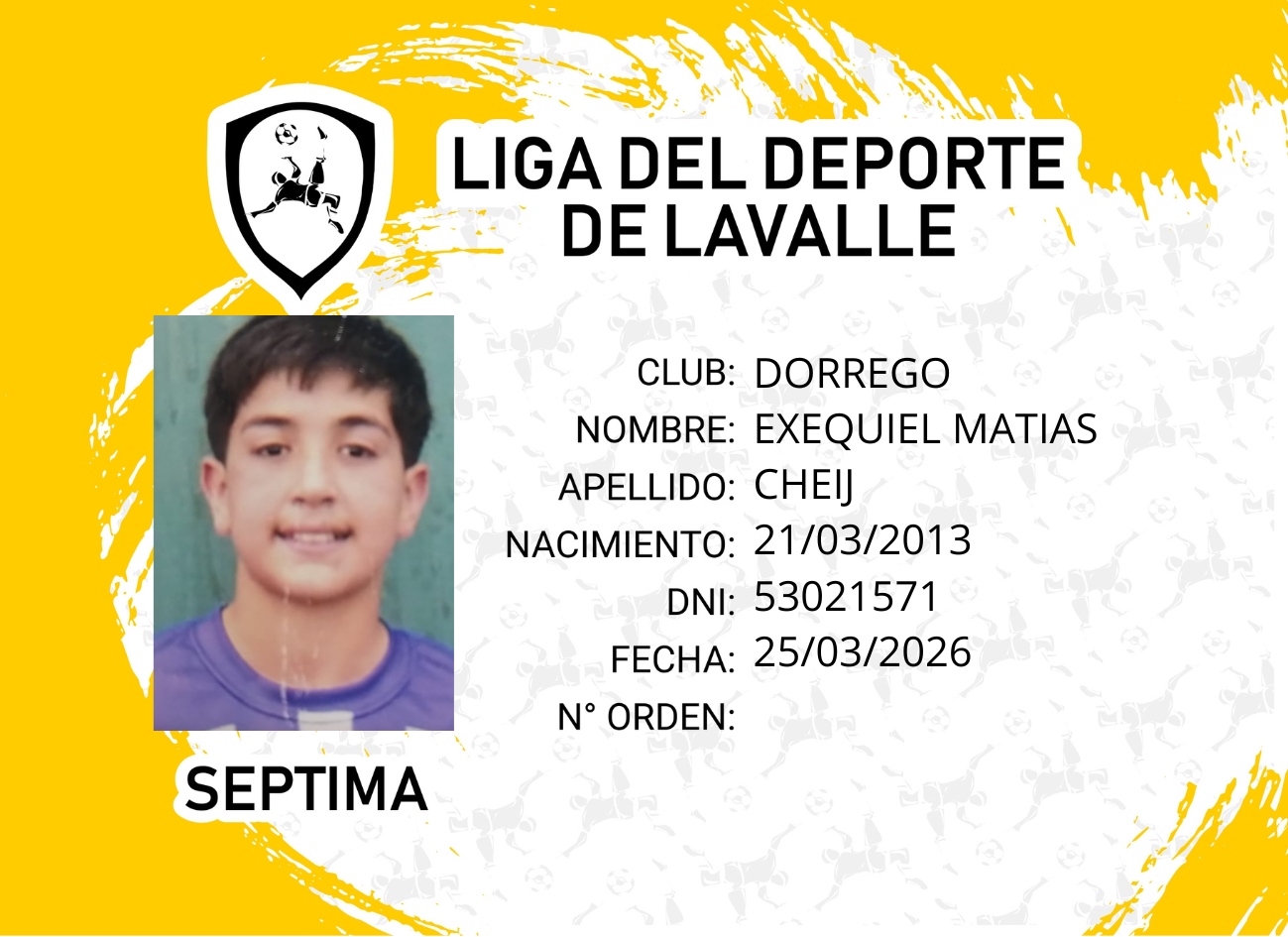 Foto carnet CHEIJ, EXEQUIEL MATIAS