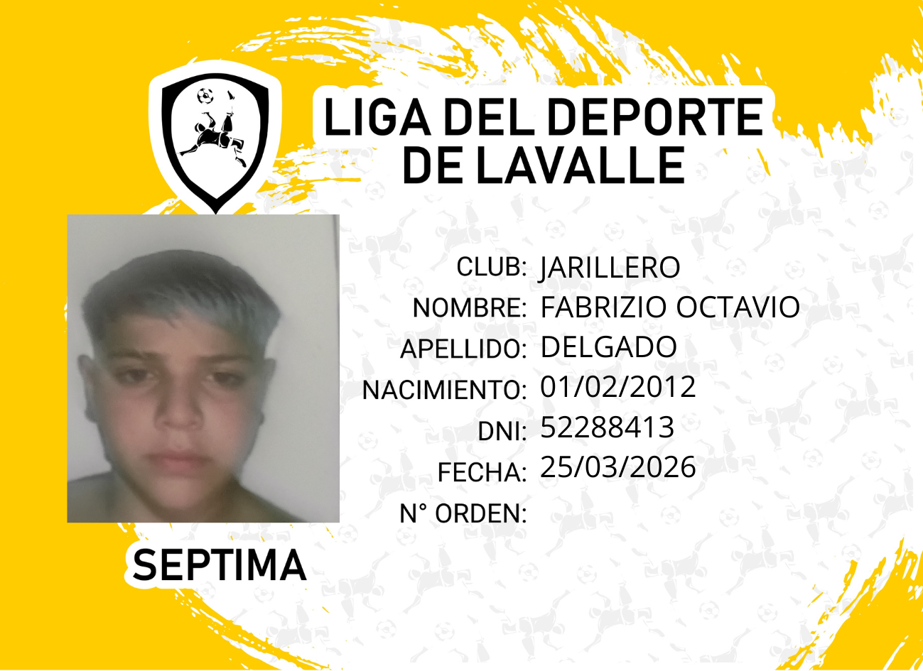 Foto carnet DELGADO, FABRIZIO OCTAVIO
