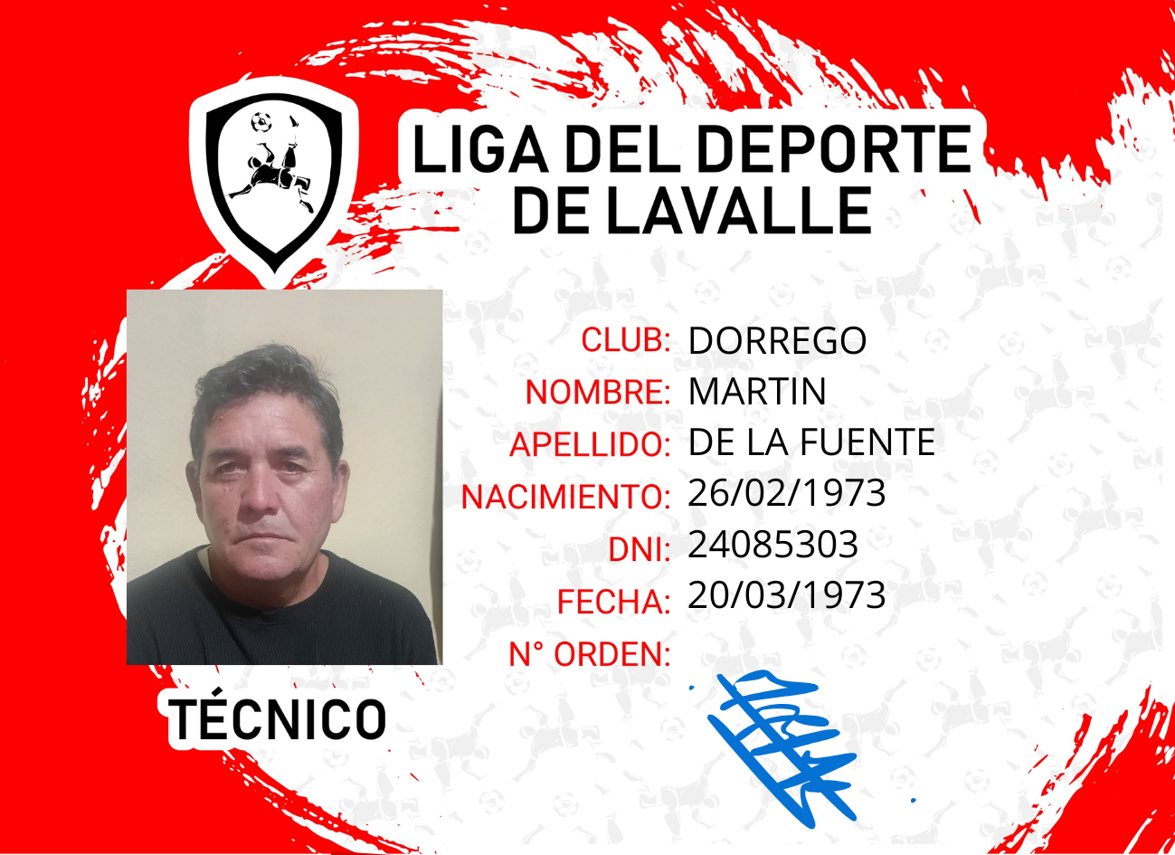 Foto carnet DE LA FUENTE, MARTIN