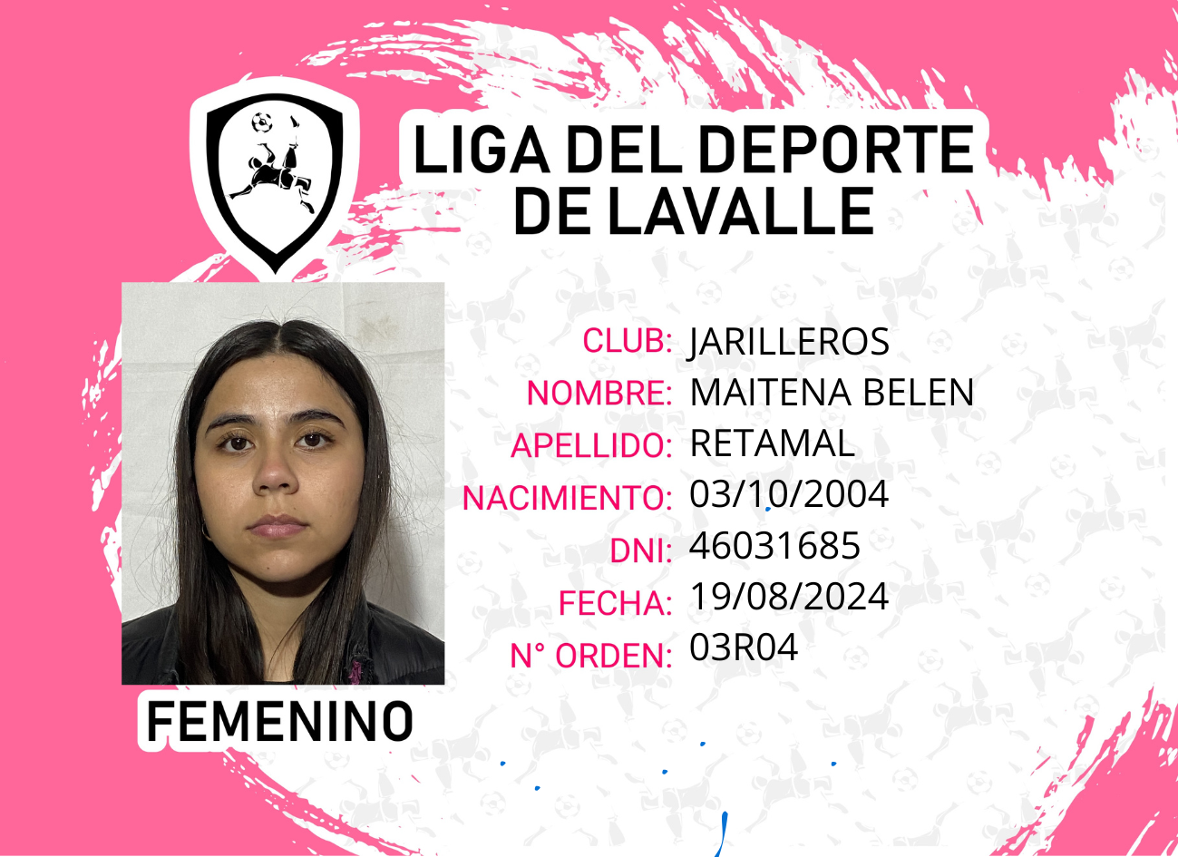 Foto carnet RETAMAL MAITENA BELEN