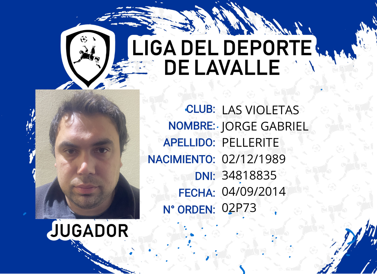 Foto carnet PELLERITE, JORGE GABRIEL