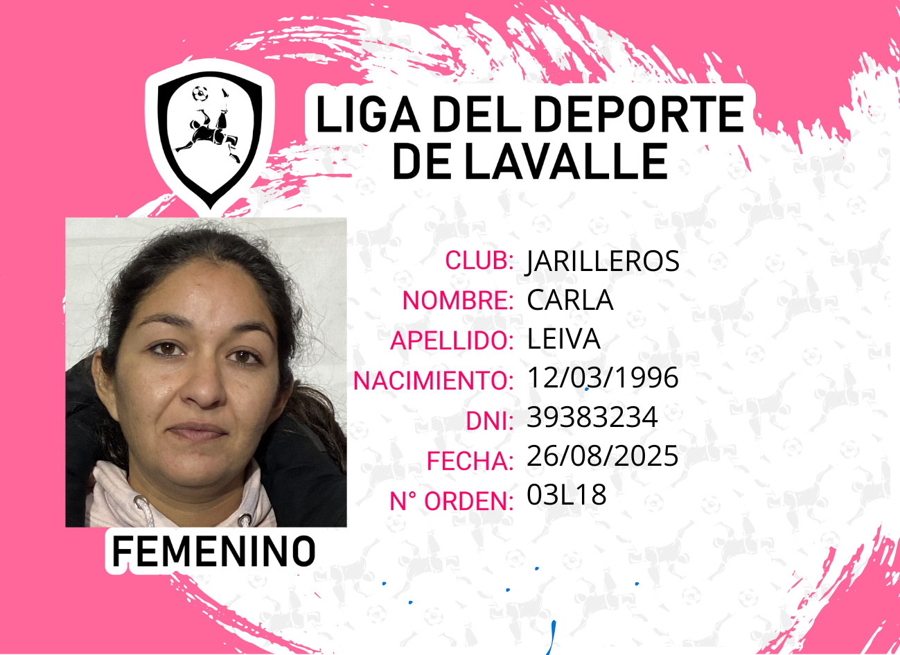 Foto carnet LEIVA CARLA