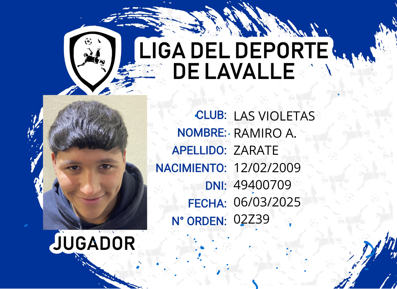 Foto carnet ZARATE, RAMIRO A.
