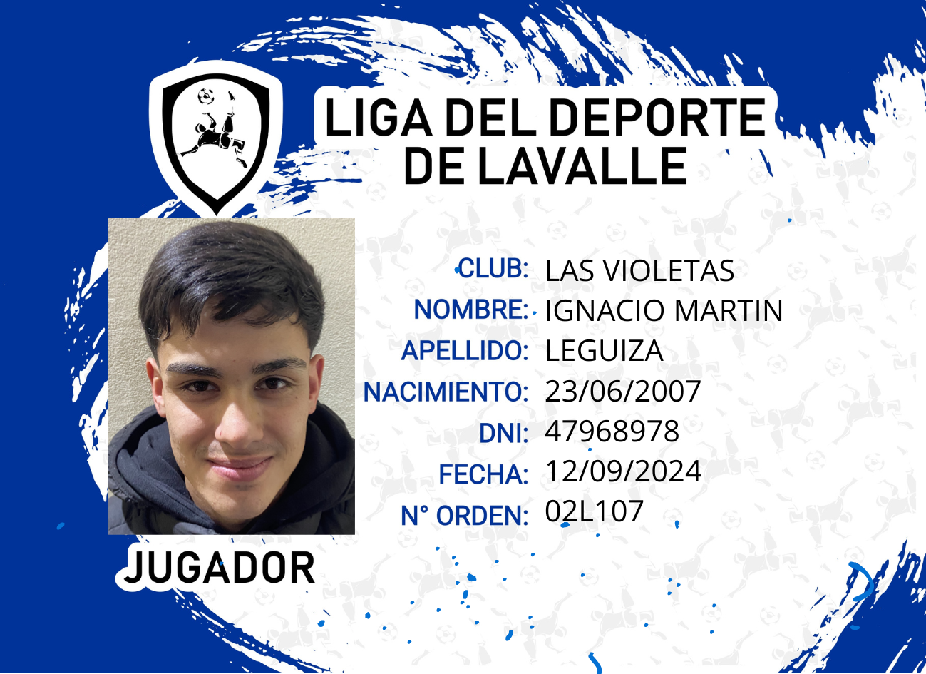 Foto carnet LEGUIZA, IGNACIO MARTIN