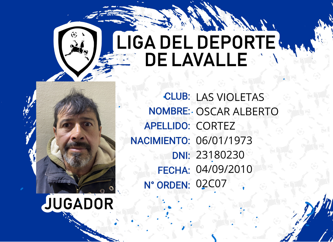Foto carnet CORTEZ, OSCAR ALBERTO