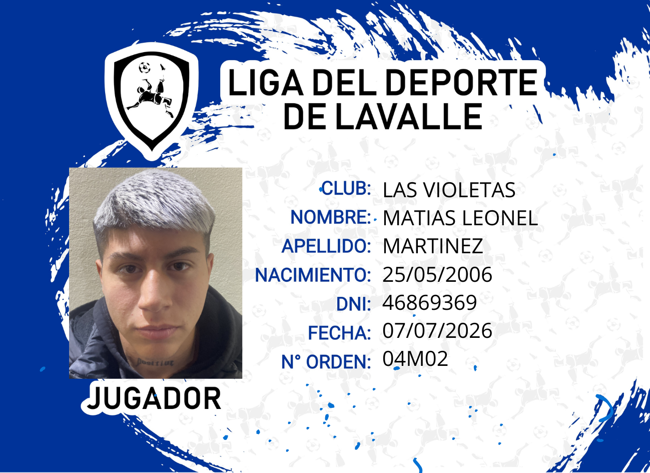 Foto carnet MARTINEZ, MATIAS LEONEL