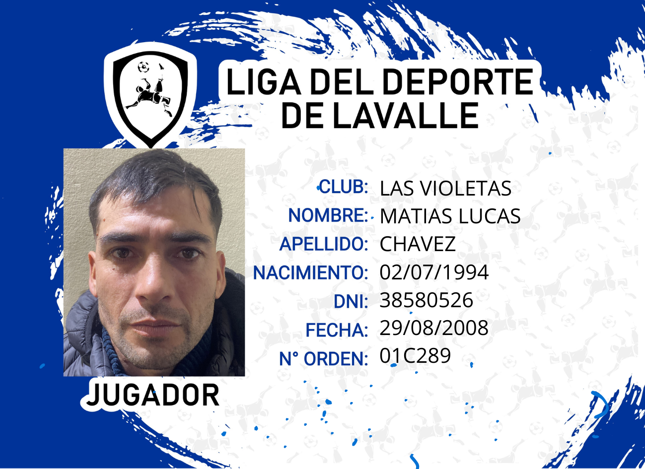 Foto carnet CHAVEZ, MATIAS LUCAS