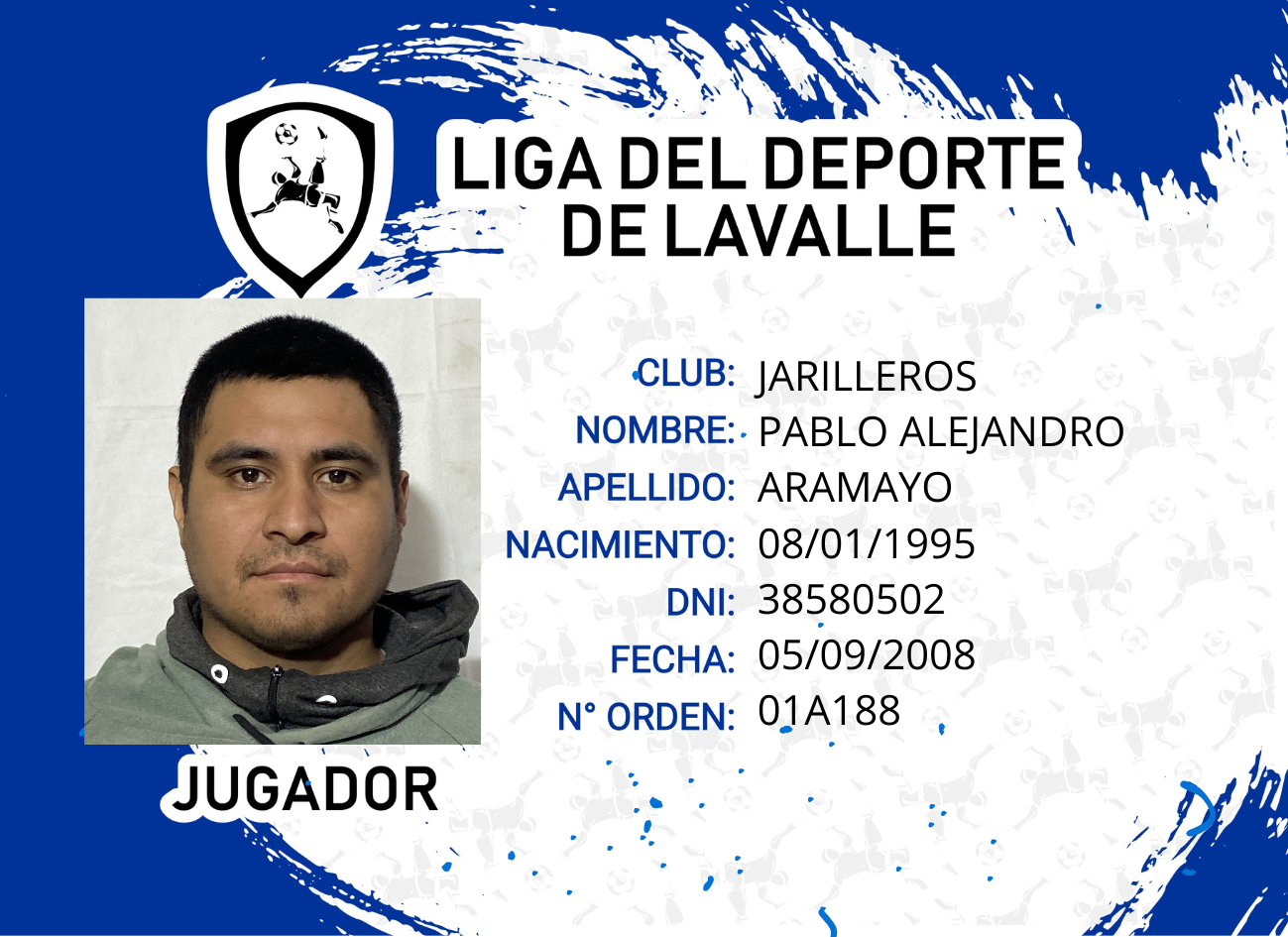 Foto carnet ARAMAYO PABLO ALEJANDRO