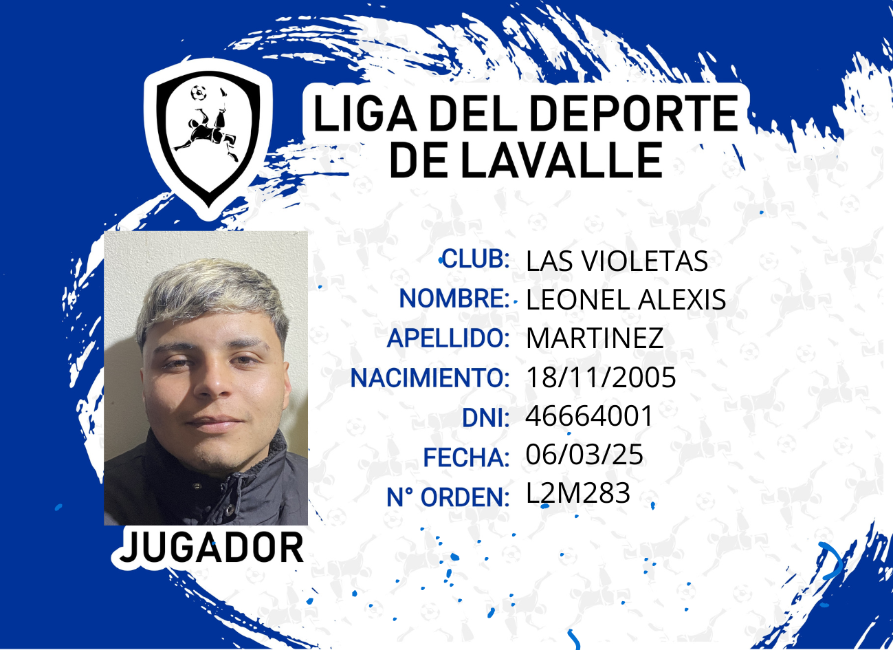 Foto carnet MARTINEZ, LEONEL ALEXIS