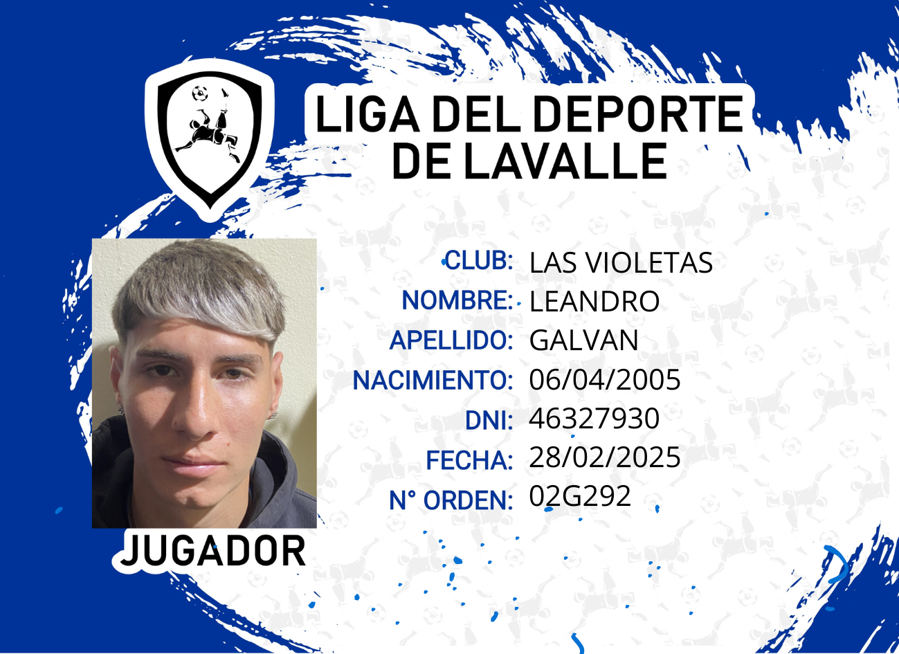 Foto carnet GALVAN, LEANDRO