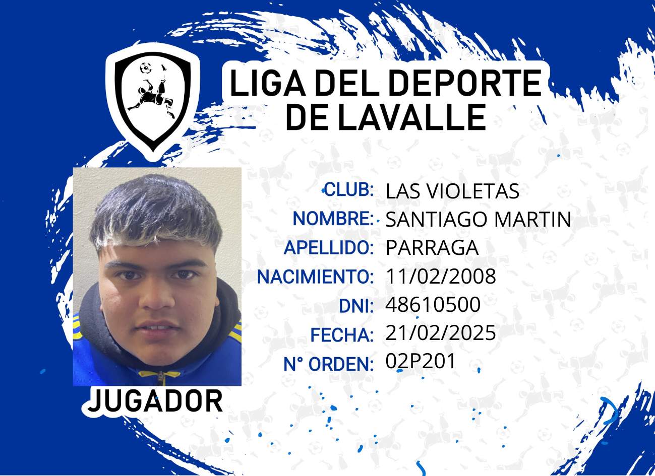 Foto carnet PARRAGA, SANTIAGO MARTIN