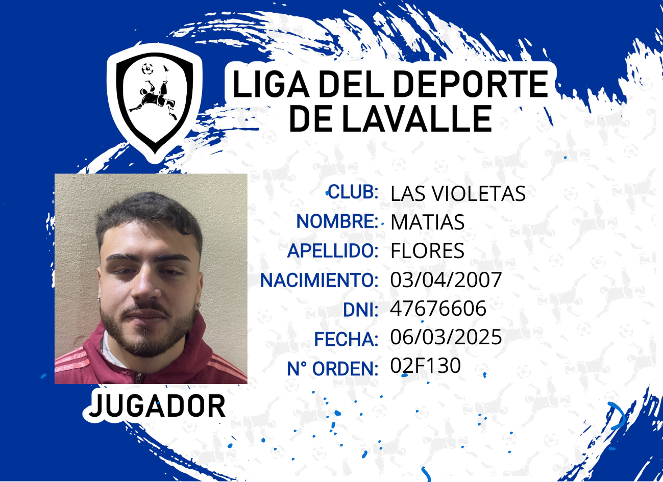 Foto carnet FLORES, MATIAS