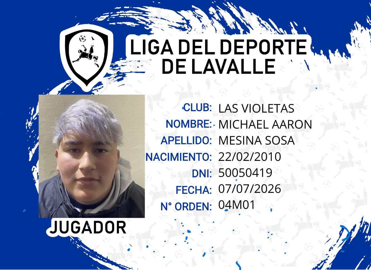 Foto carnet MESINA SOSA, MICHAEL AARON