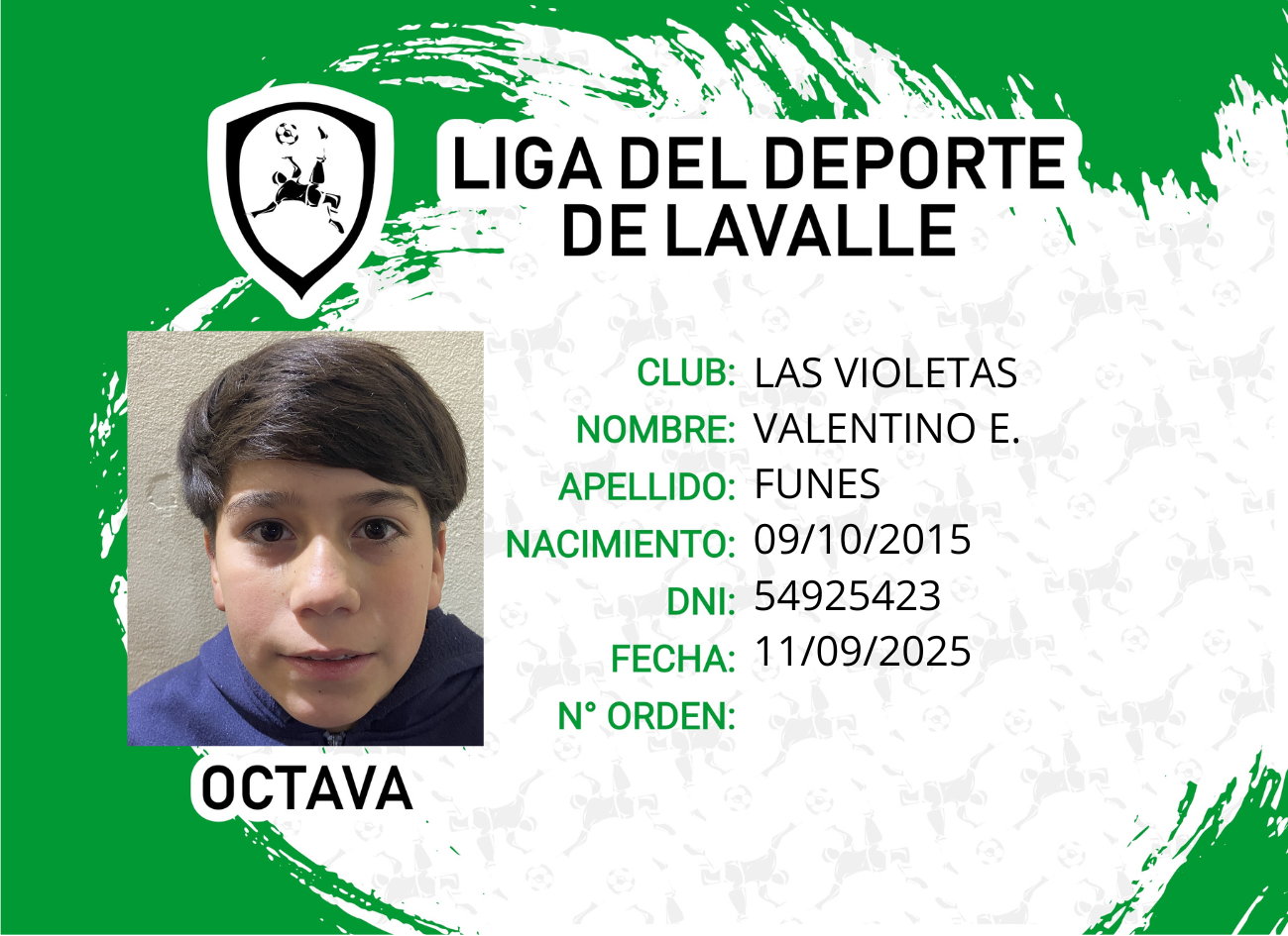 Foto carnet FUNES, VALENTINO E.