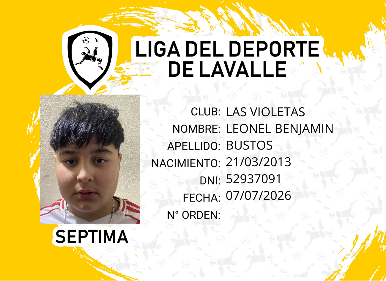 Foto carnet BUSTOS, LEONEL BENJAMIN