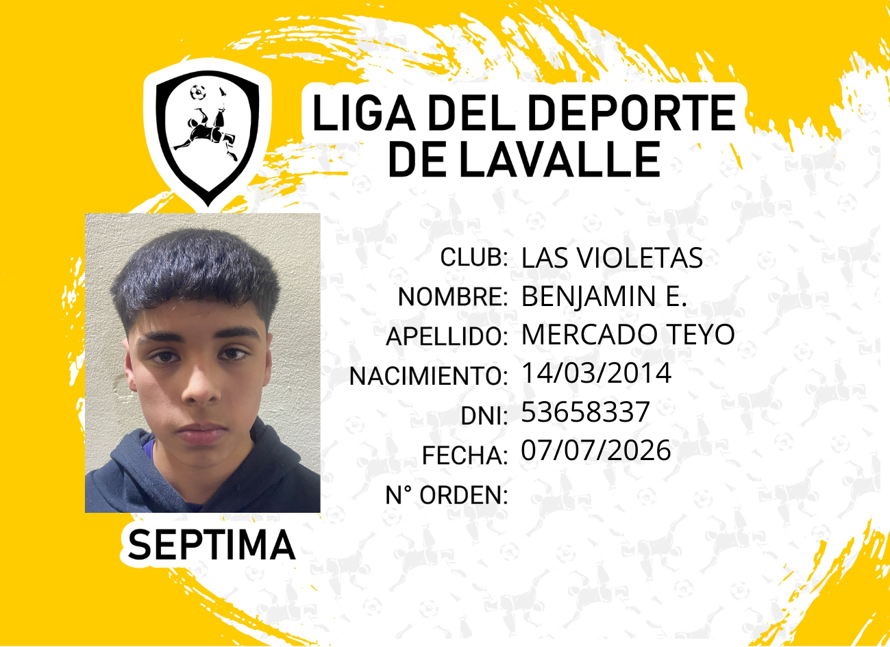 Foto carnet MERCADO TEYO, BENJAMIN E.