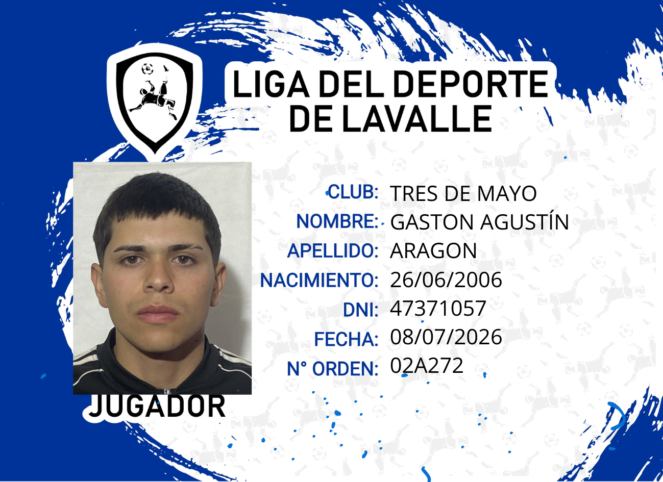 Foto carnet ARAGON GASTON AGUSTIN