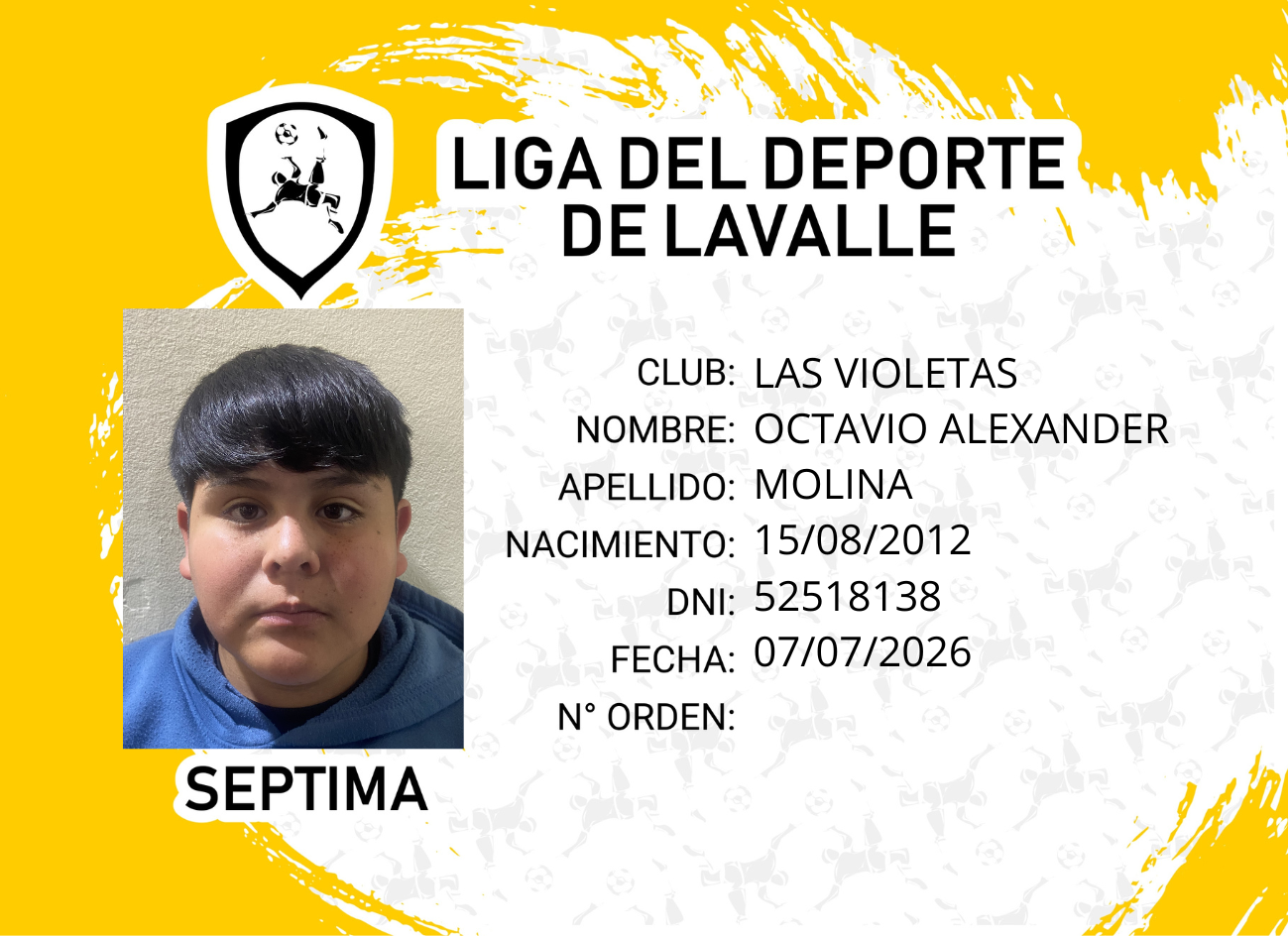 Foto carnet MOLINA, OCTAVIO ALEXANDER