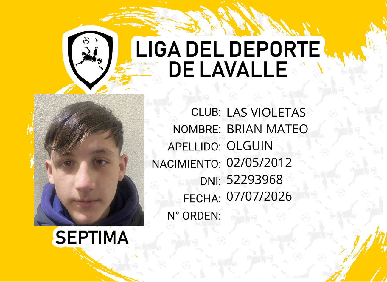 Foto carnet OLGUIN, BRIAN MATEO