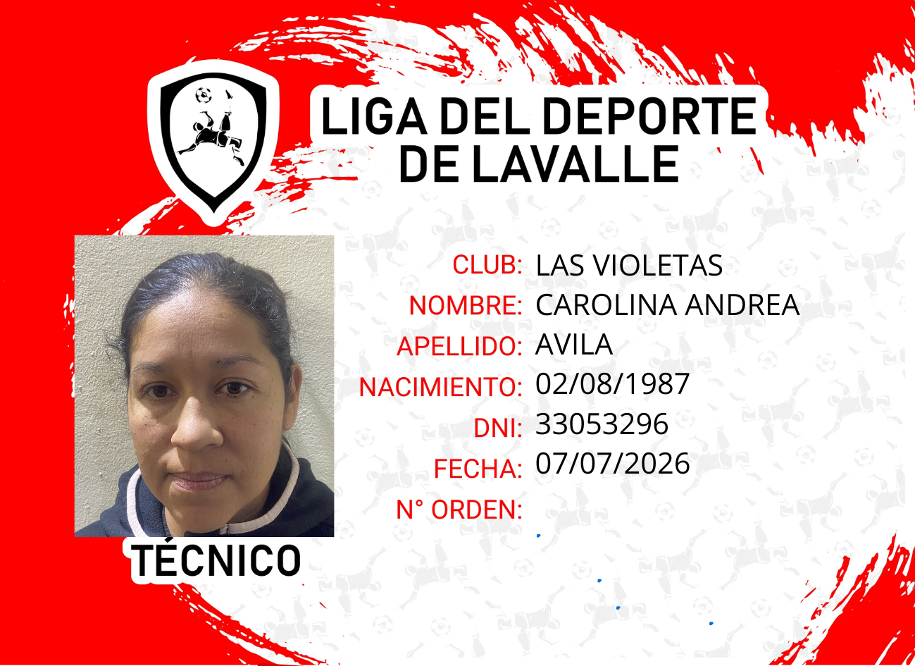 Foto carnet AVILA, CAROLINA ANDREA