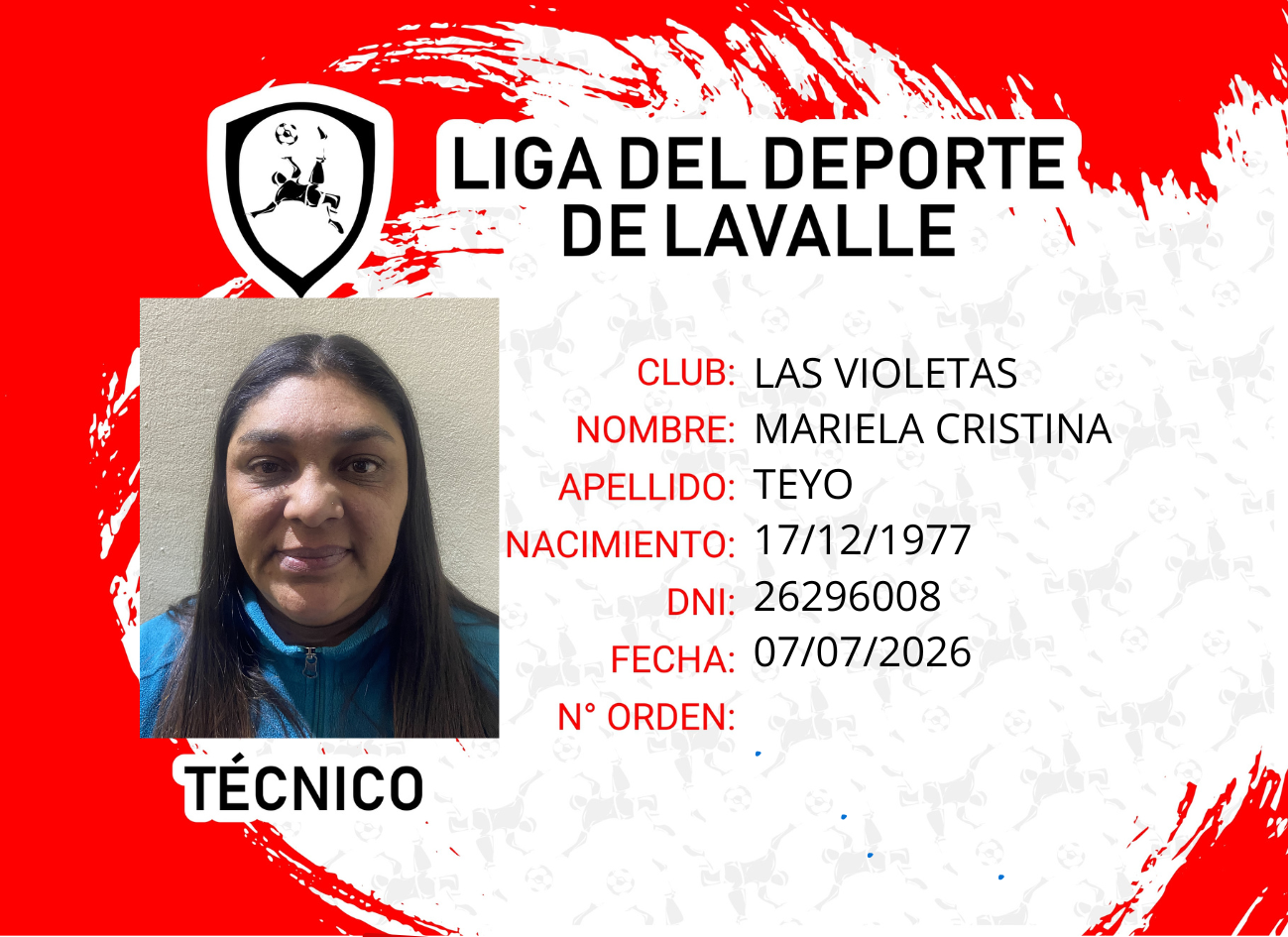 Foto carnet TEYO, MARIELA CRISTINA