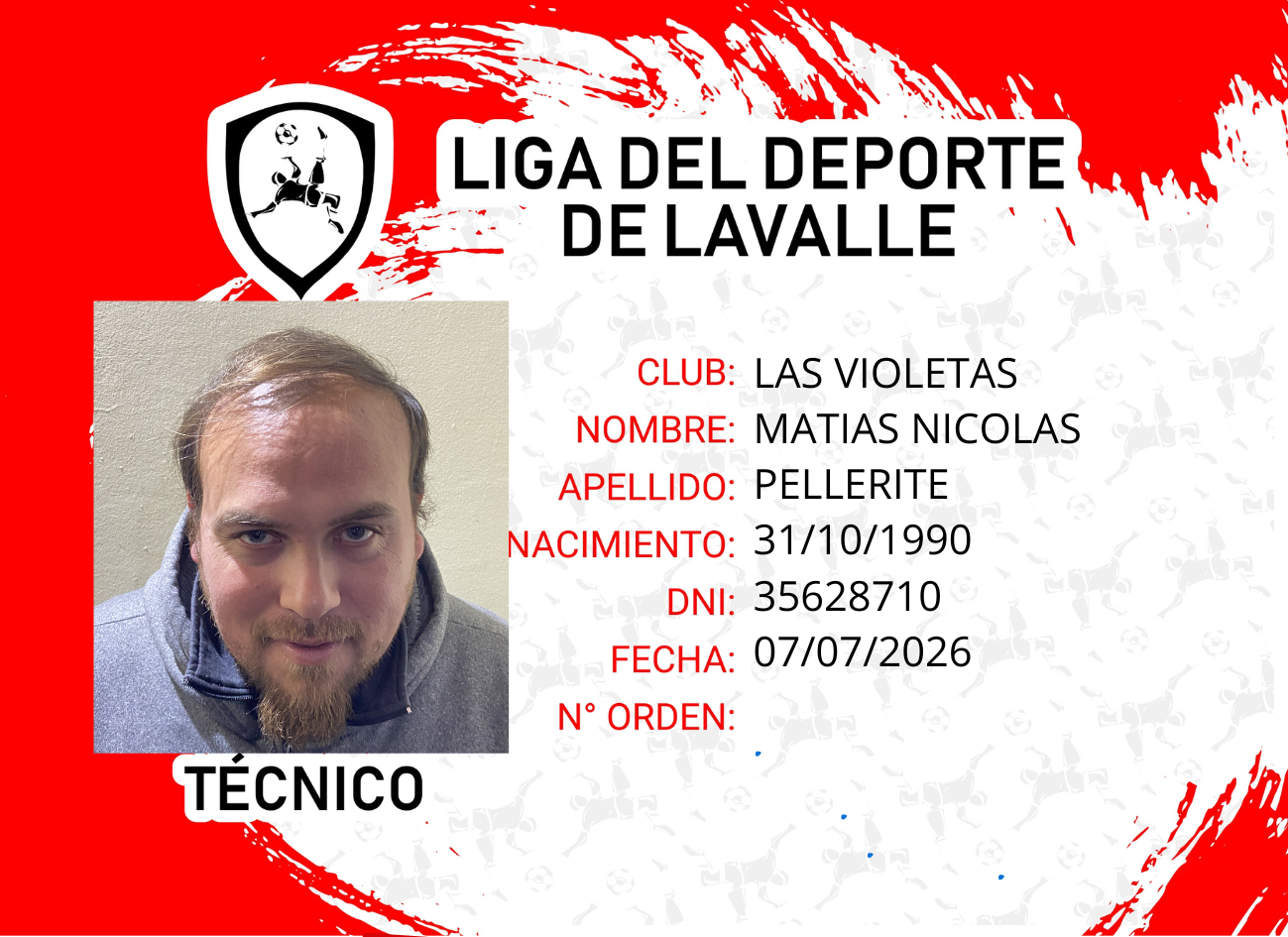 Foto carnet PELLERITE, MATIAS NICOLAS